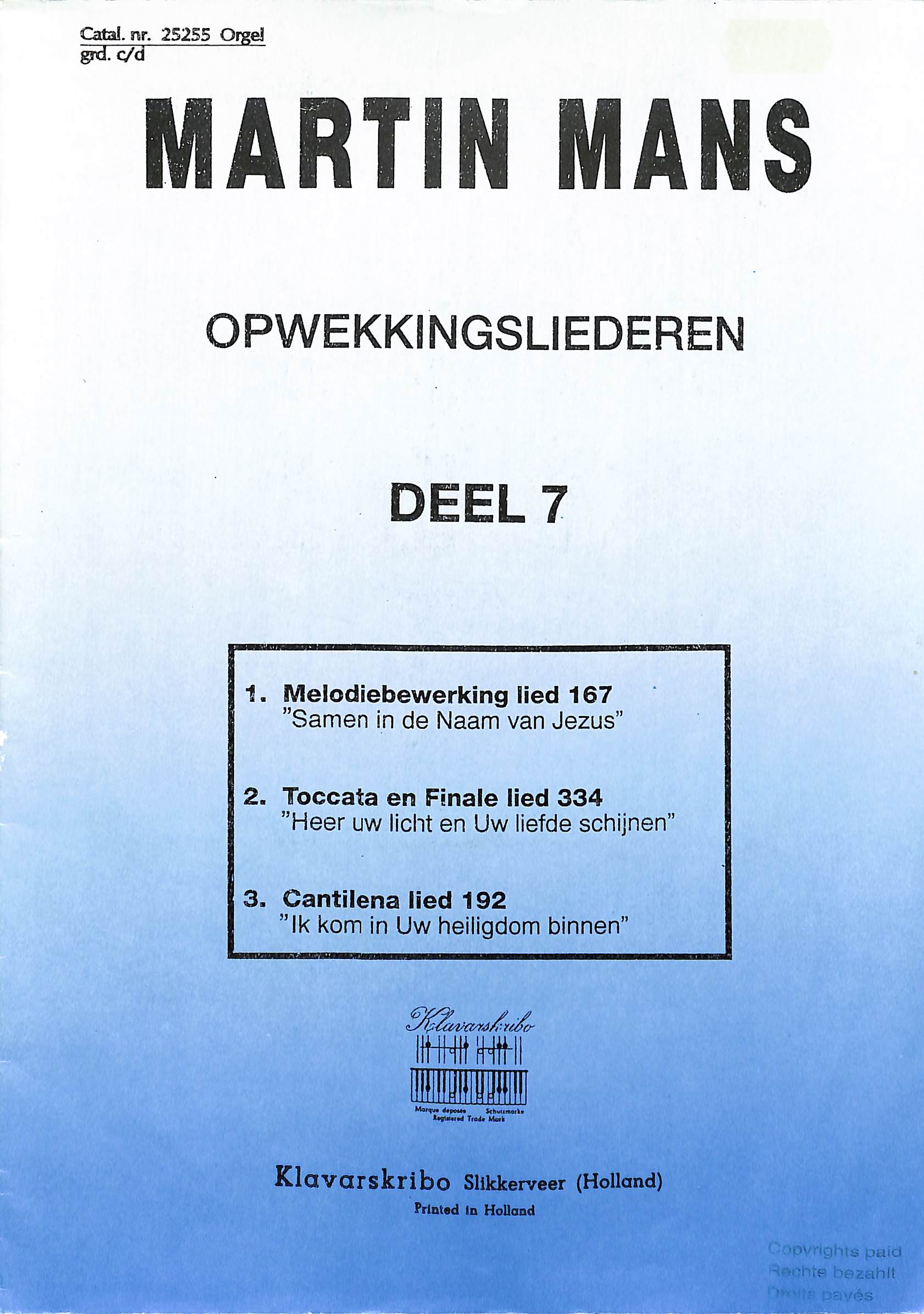 Opwekkinsliederen - deel 7 - Tweedehands Klavar