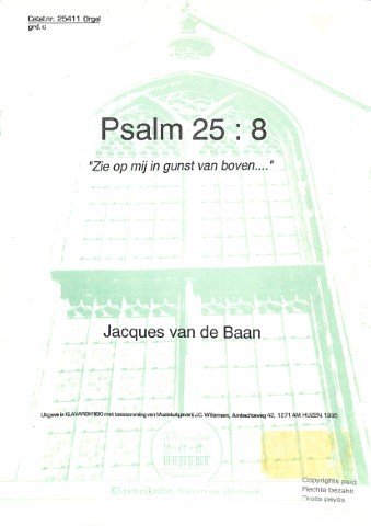 Psalm 25:8 Zie op mij in gunst van boven - Tweedehands Klavar 