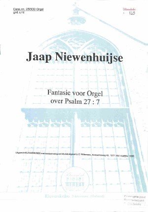 Fantasie voor orgel over Psalm 27:7 - Tweedehands Klavar