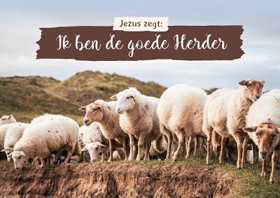 Jezus zegt: Ik ben de goede Herder - kaart