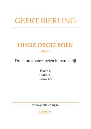 Hinsz Orgelboek (2) - Notenschrift