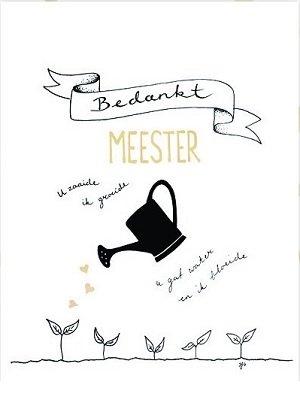 Bedankt meester - kaart
